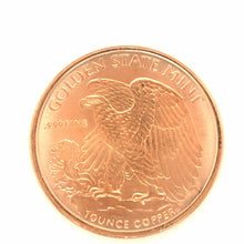 Load image into Gallery viewer, Walking Liberty Golden State Mint 1 oz. .999 Copper Coin