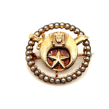 Load image into Gallery viewer, Antique Woman’s Egyptian Revival Masonic Shriners Eastern Star Pin 14k Yellow Gold 3.9g