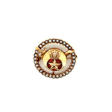 Load image into Gallery viewer, Antique Woman’s Egyptian Revival Masonic Shriners Eastern Star Pin 14k Yellow Gold 3.9g