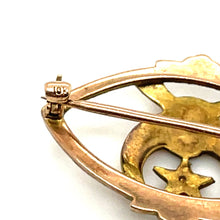 Load image into Gallery viewer, Antique Woman’s Egyptian Revival Masonic Shriners Eastern Star Pin 10k Yellow Gold Ruby 1.36g