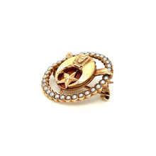 Load image into Gallery viewer, Antique Woman’s Egyptian Revival Masonic Shriners Eastern Star Pin 14k Yellow Gold 3.9g
