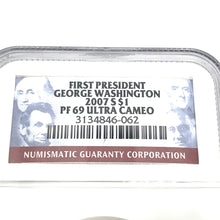 Load image into Gallery viewer, George Washington $1 Coin PF 69 Ultra Cameo NGC
