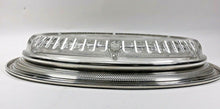 Load image into Gallery viewer, Watson Co Large Pierced Sterling Silver And Crystal Section Serving Platter B150
