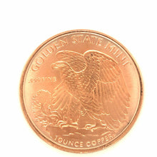 Load image into Gallery viewer, Walking Liberty Golden State Mint 1 oz. .999 Copper Coin
