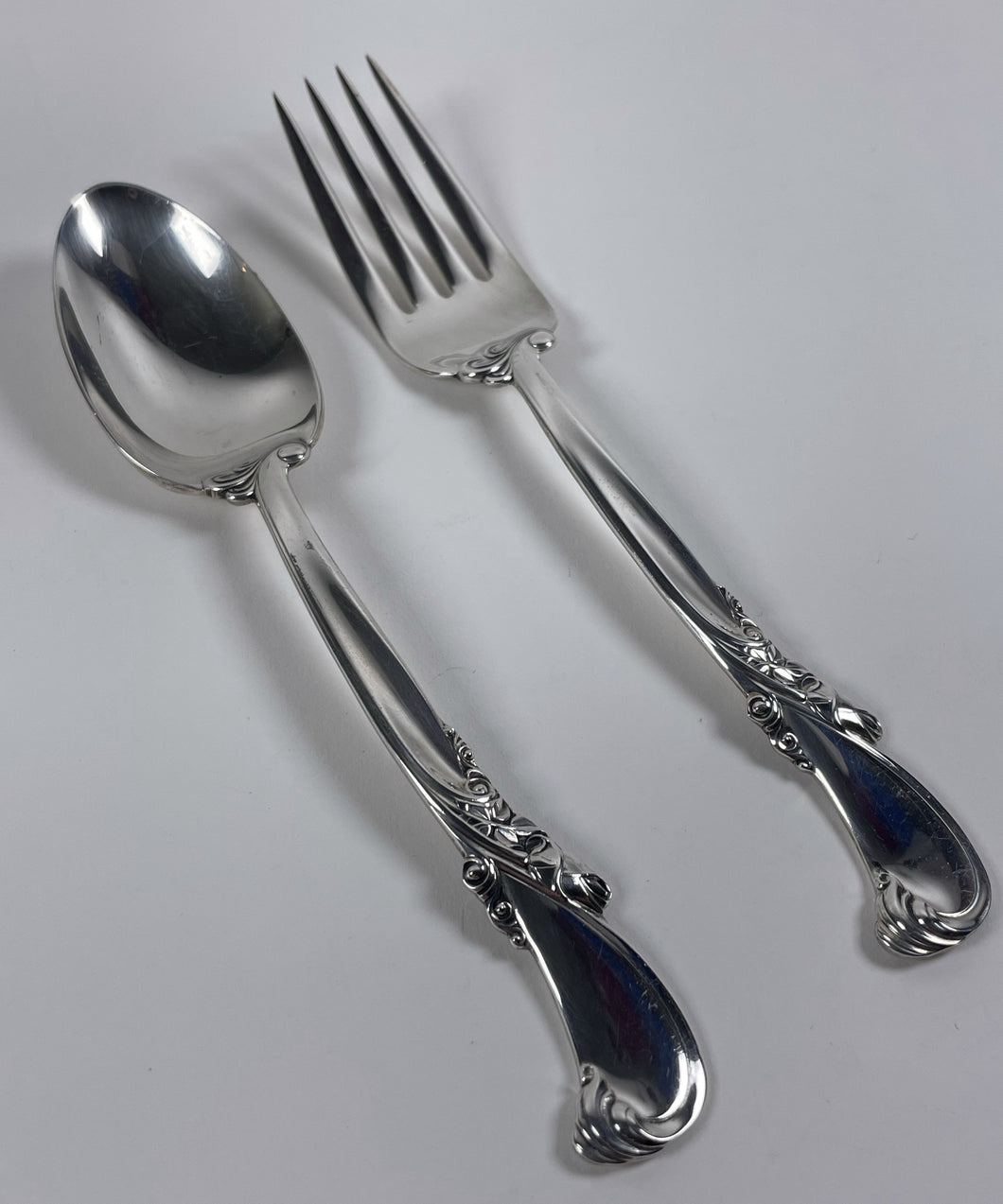 Wallace Waltz Of Spring Sterling Silver Salad Fork And Teaspoon No Mono